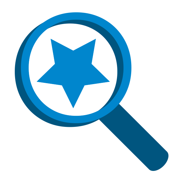 Peak One Direktsuche: Lupen-Icon Direktsuche bei Unternehmens-Zusammenarbeit